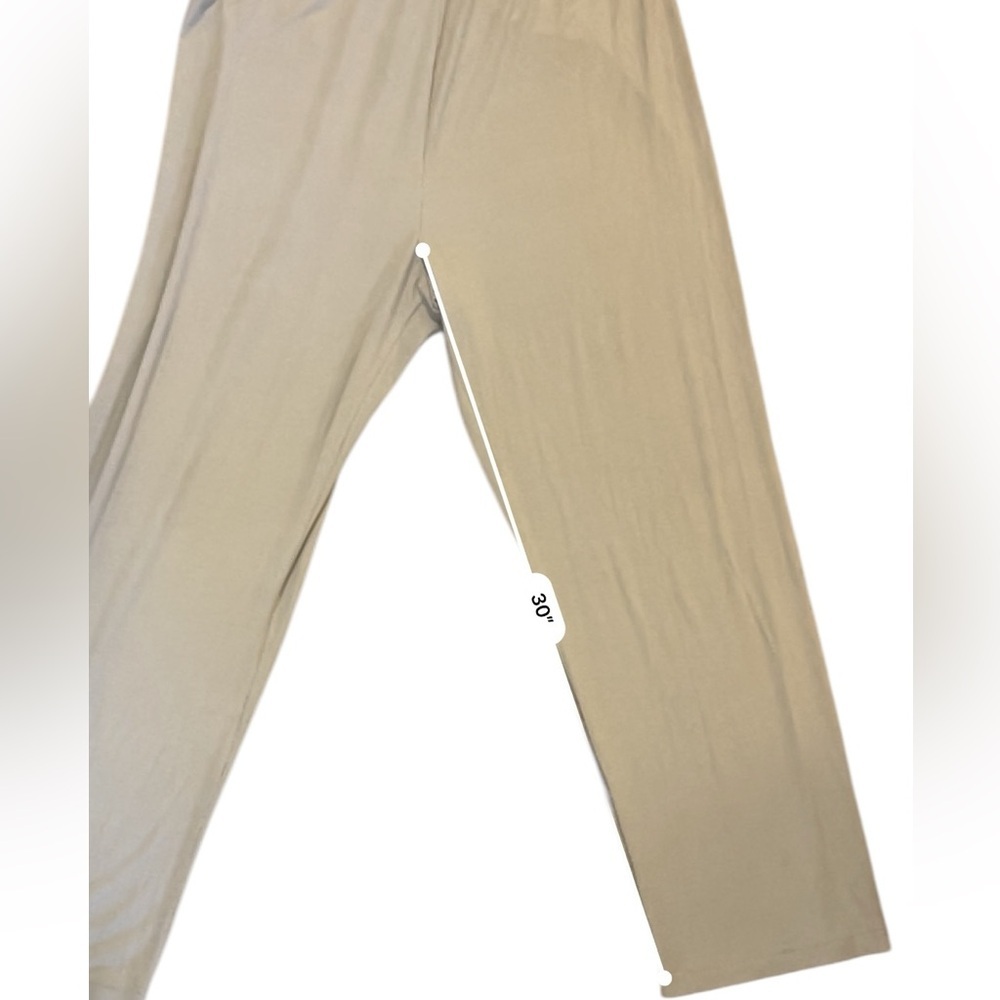 Skims ribbed lounge pants loose fit drawstring waist oatmeal XL - Picture 4 of 6